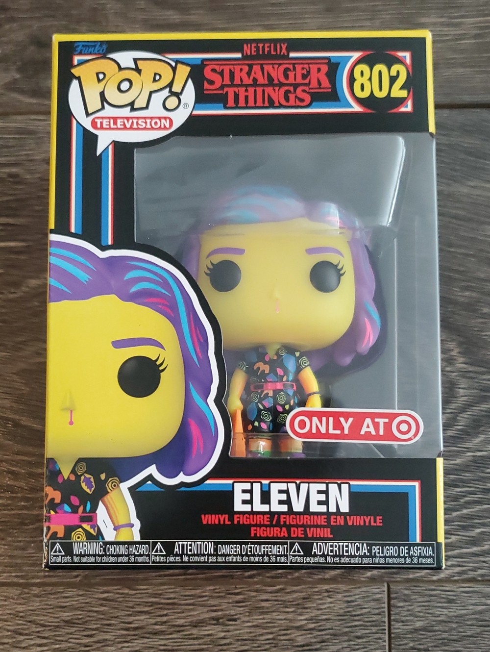 STRANGER THINGS Eleven #802 Funko Pop Target Exclusive - Blacklight